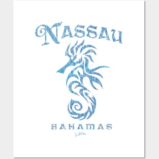 Nassau, Bahamas, Seahorse (Distressed) Posters and Art